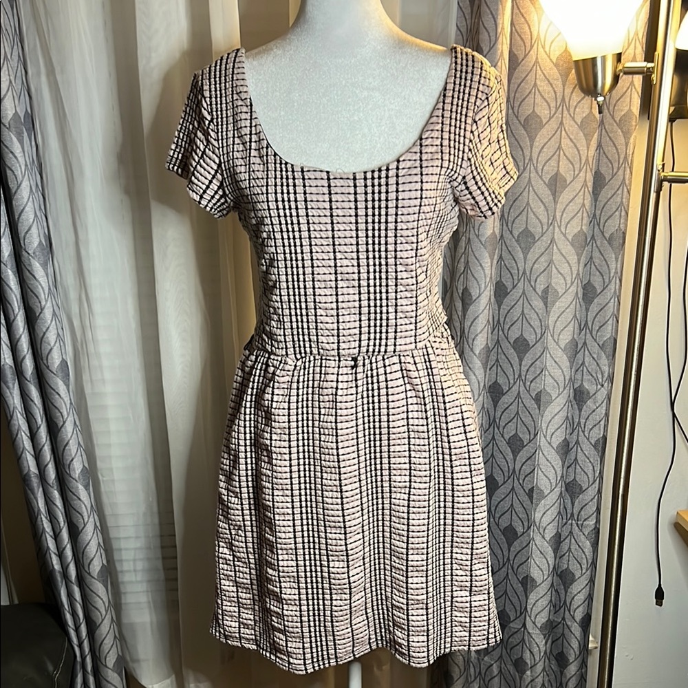 Love Reign Pink and White Patterned Mini Dress